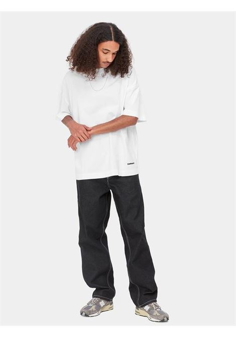 ss link scrip t-shirt man white CARHARTT WIP | I0313730D2.XX